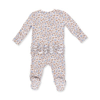 Hazel Floral-2 Way Ruffle Back Zipper Footie
