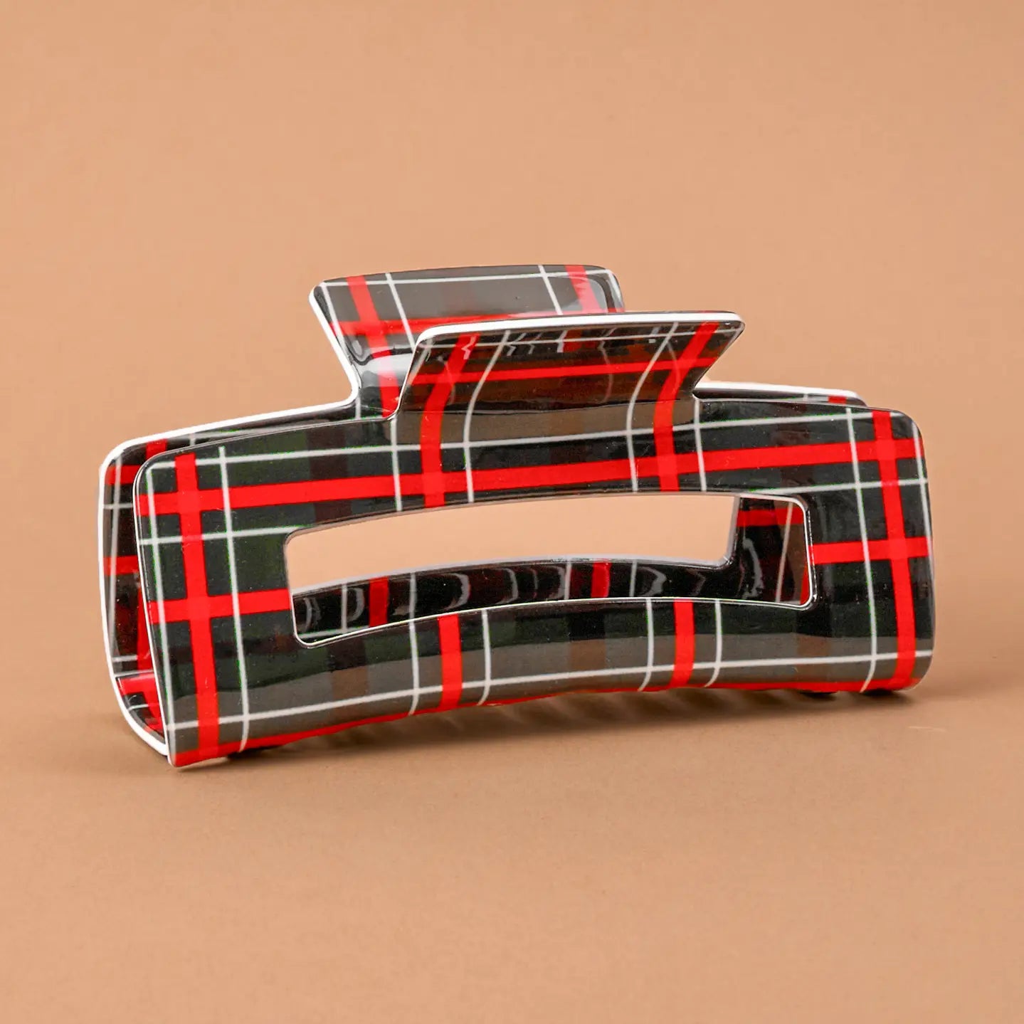 Evergreen Plaid Claw Clip