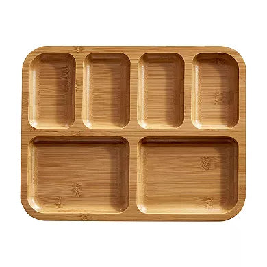 Farberware Build-a-Board 11 in. x 14 in. Bamboo Charcuterie Board with Locking Lid