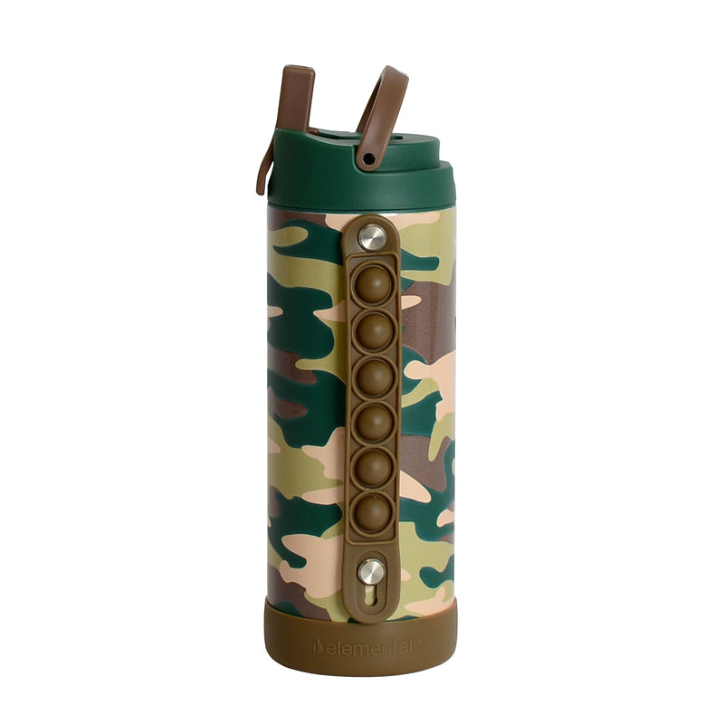 14oz Iconic Pop Bottle - Green Camo