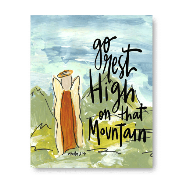 Go Rest High - Wrapped Canvas: 12" x 12"