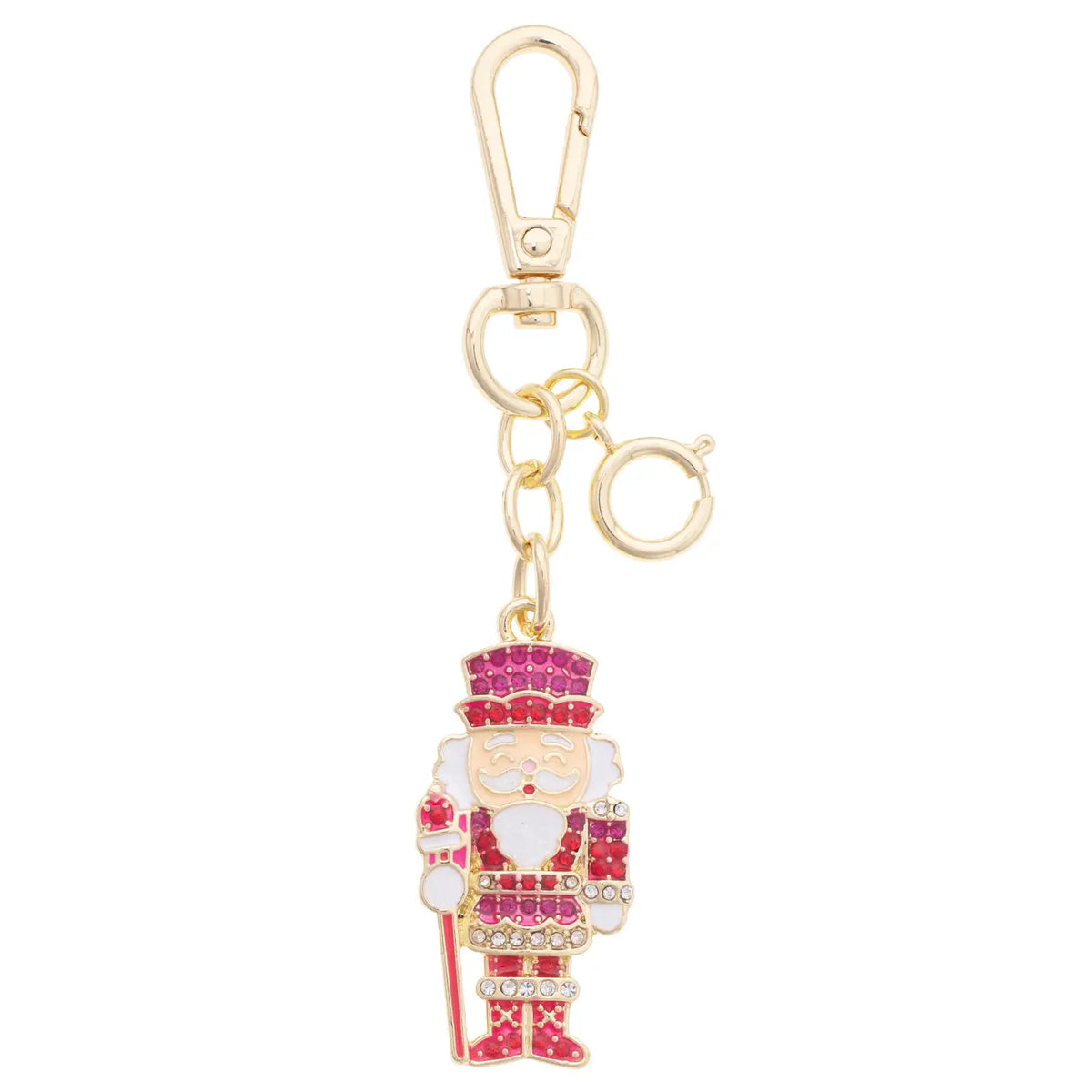 King Nutcracker Pave Bag Charm in Multi
