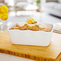 Stoneware Loaf Pan-Woodland White