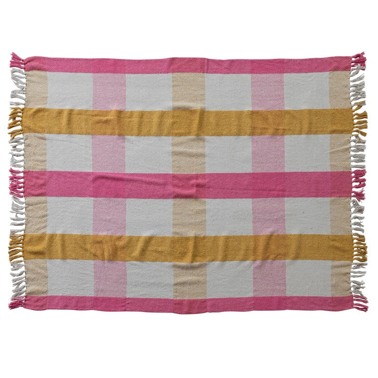 Woven Recycled Cotton Jacquard Throw