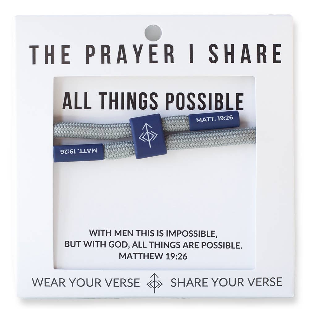 All Things Are Possible-Christian Cord Bracelet