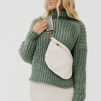 Westlyn Woven Bum Bag: Cream