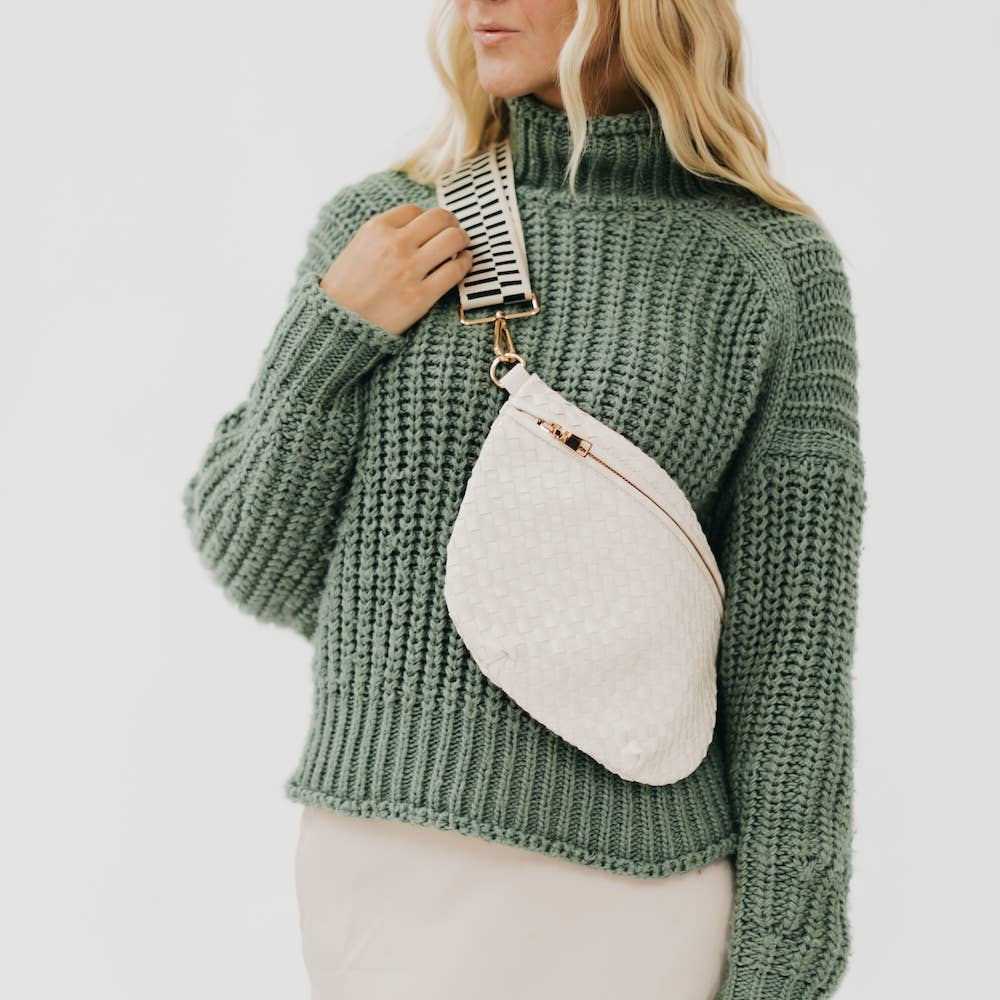 Westlyn Woven Bum Bag: Cream