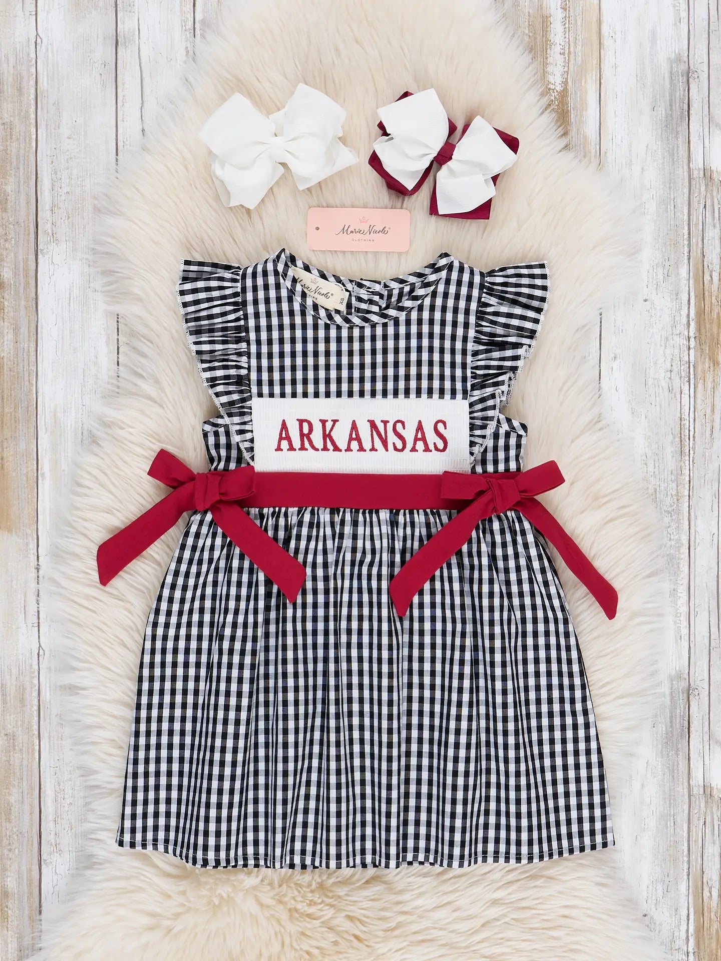 Arkansas Smocked Gingham Dress