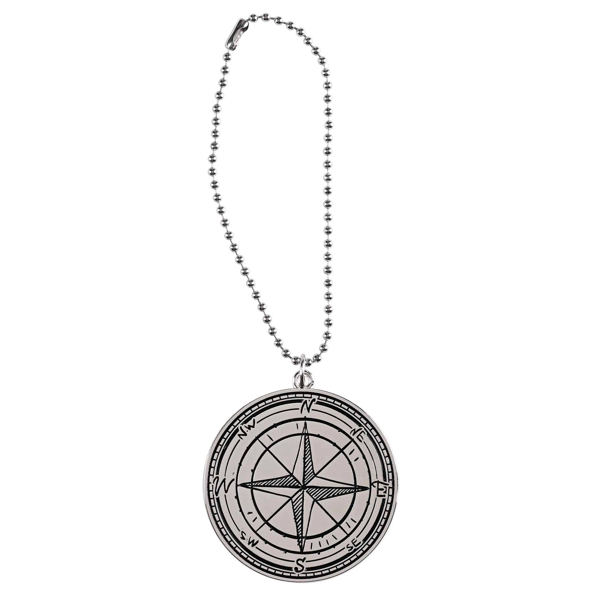 Auto Dangle Graduation Silver Compass