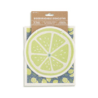 Lime Shaped Biodegradable Dish Cloths Set of 2