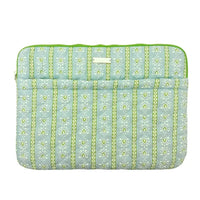 Rosemary Stripe Blue Quilted Laptop Case