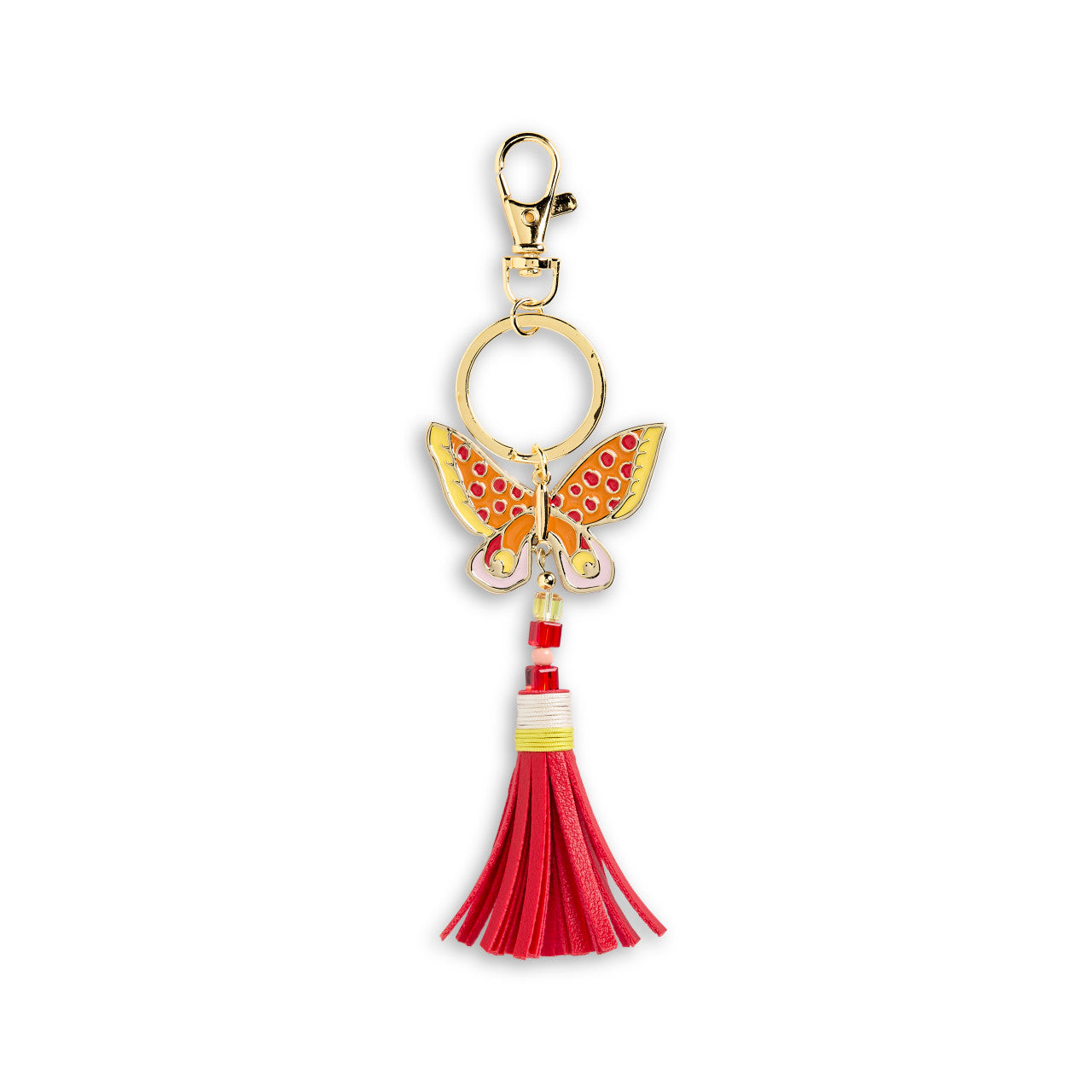 Orange Butterfly Bag Charm