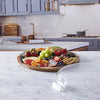 Farberware Build-a-Board 14" Acacia Lazy Susan Charcuterie Board with Clear Locking Lid