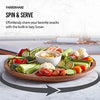 Farberware Build-a-Board 14" Acacia Lazy Susan Charcuterie Board with Clear Locking Lid