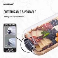 Farberware Build-a-Board 7 in. x 22in. Rectangle Bamboo Charcuterie Board with Lid