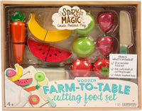 Farm to Table Wooden Cutting Food Playset