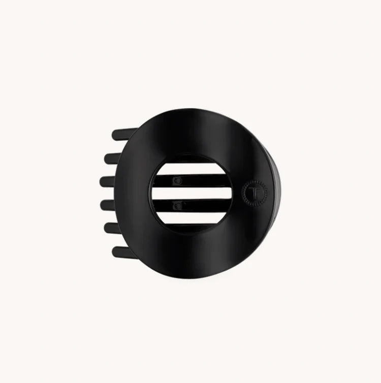 Flat Circle Hair Clip  | Jet Black