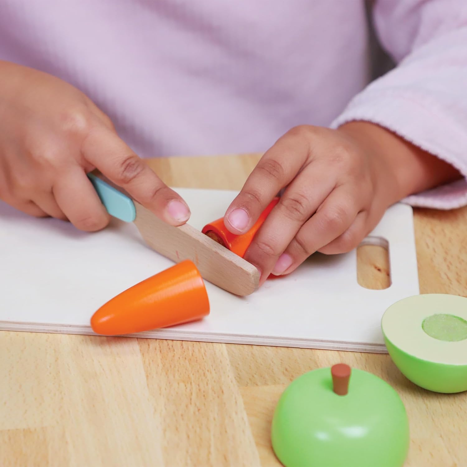 Farm to Table Wooden Cutting Food Playset