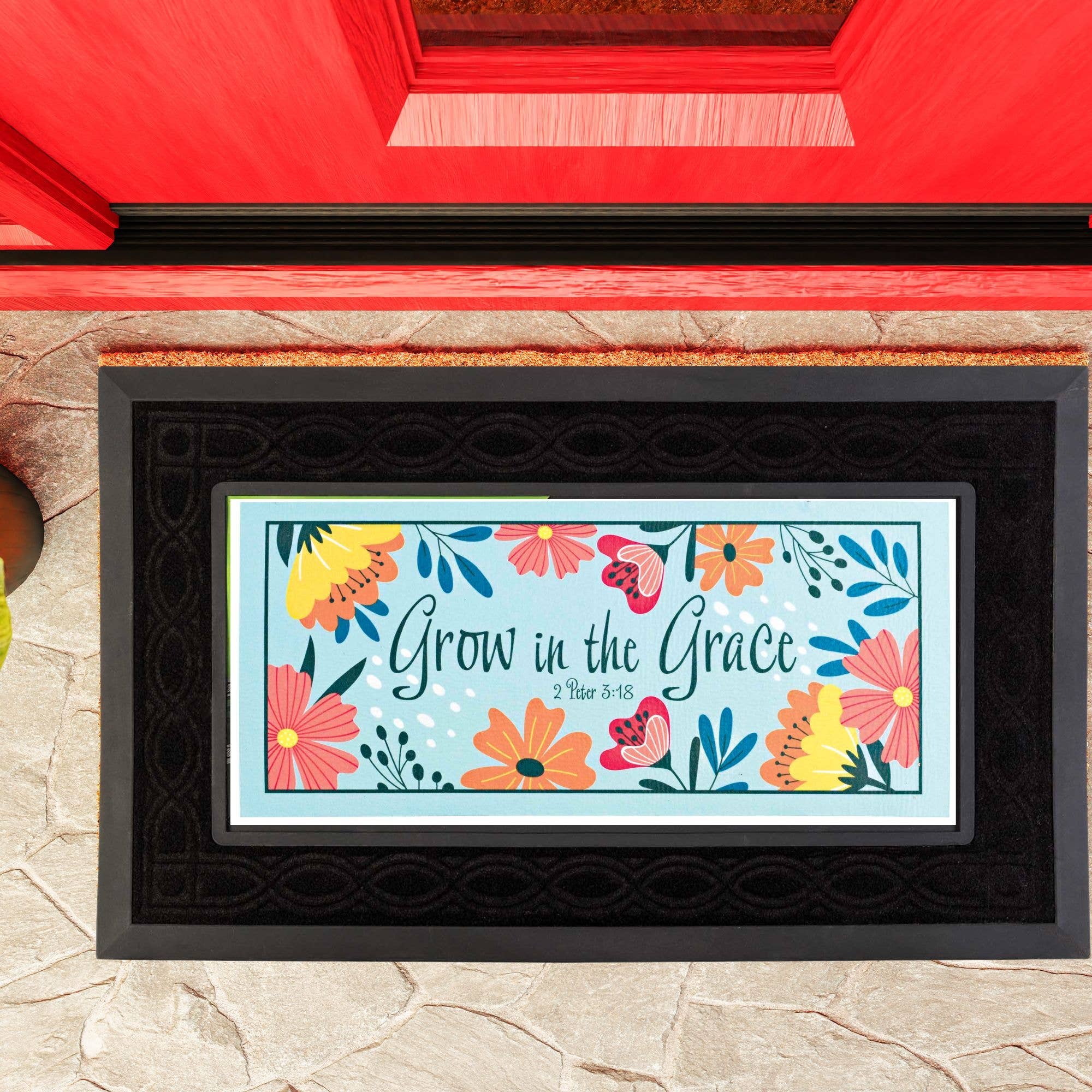 Doormat Insert Grow In Grace Spring