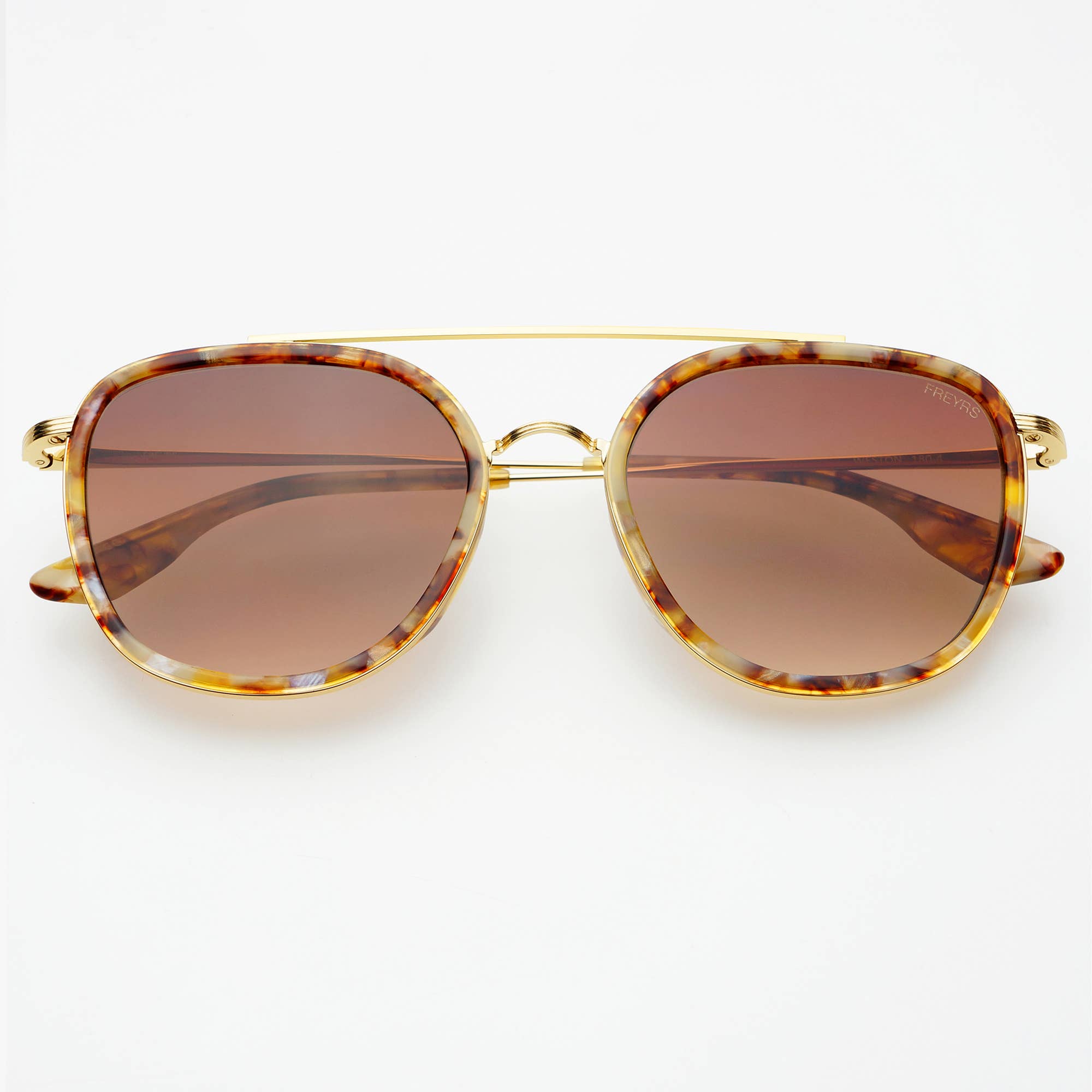 Weston Acetate Round Unisex Sunglasses : Brown Pearl