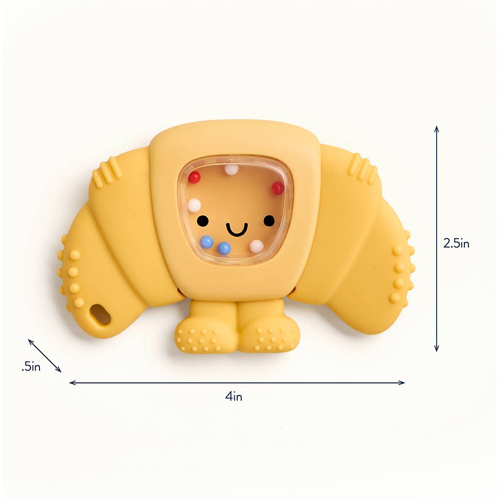Sweetie Shake Plus™ - Teething + Rattle Toy: Croissant