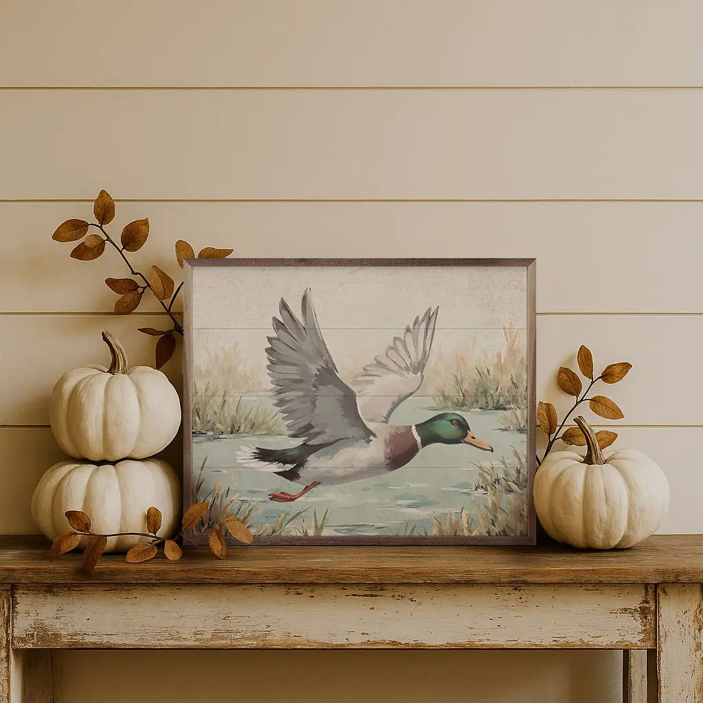 Duck Over Pond Wall Decor
