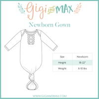 Tanner Farm Animal Bamboo Newborn Gown