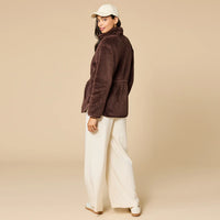 DreamPlush Double Zip Jacket-Espresso