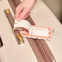 Jetsetter Luggage Tag–Sicily Stripes Pink