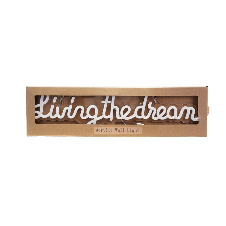 Acrylic LED Sign "Living The Dream"