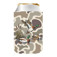Camo Duck Can Cooler Sleeve Cover