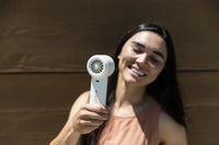 EVent Rechargeable Handheld Fan with Cooling Plate-Gray