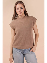 Oversized Soft Knit Sweater Vest Top