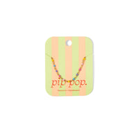 Enamel Bead Necklace: Rainbow
