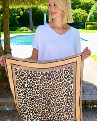 Leon Leopard Print Scarf -Leopard