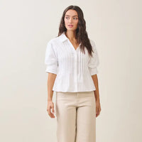 Short Sleeve Pintuck Shirt