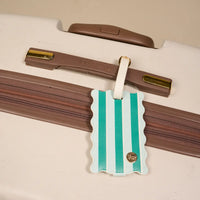 Jetsetter Luggage Tag–Sicily Stripes-Teal