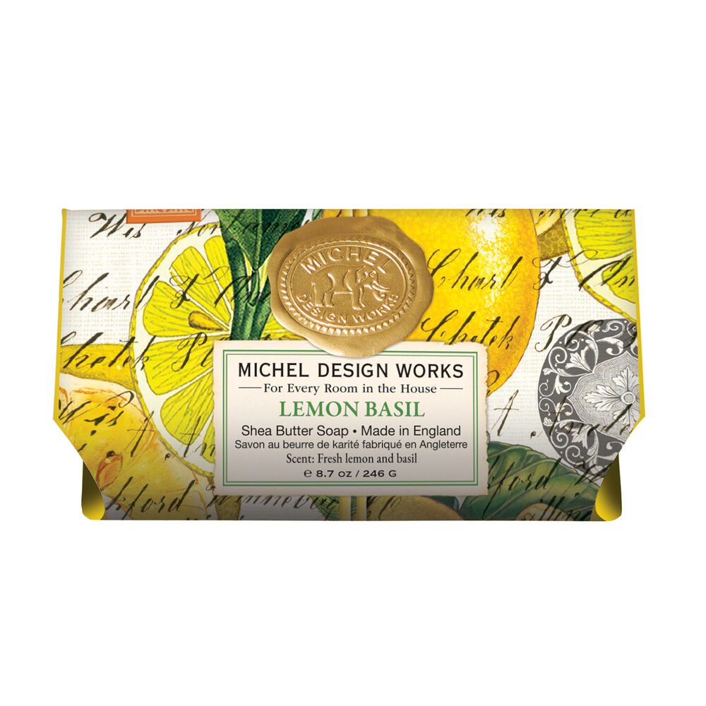8.7 oz Lemon Basil Large Bath Soap Bar