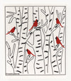Winter Cardinals Swedish Dishcloth