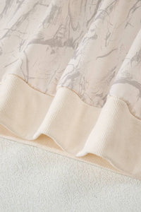 Camo Mock Neck Baggy Sweatshirt