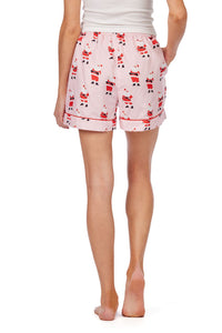 Pink Santa Pajama Shorts