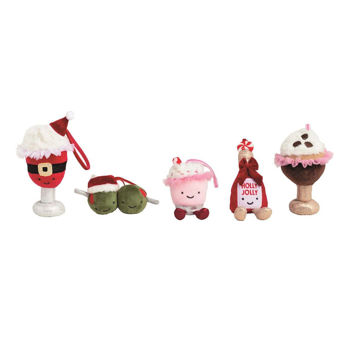 Cocktail Plush Ornaments
