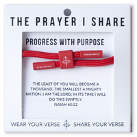 Progress With Purpose Christian Cord Bracelet
