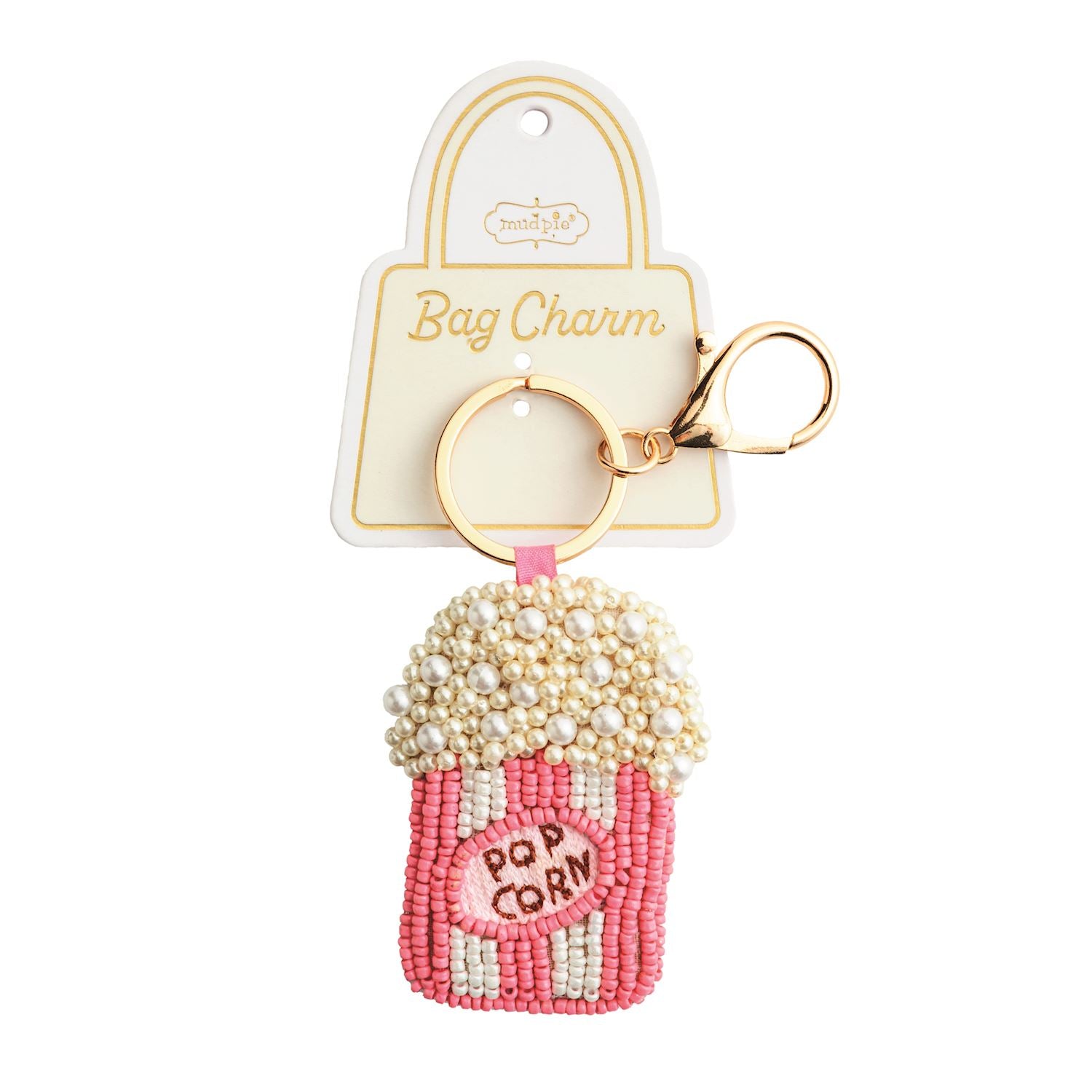 Popcorn Café Beaded Bag Charm