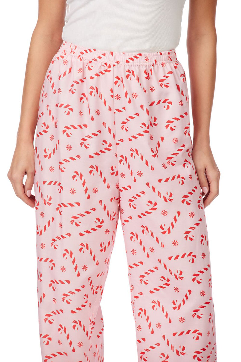 Pink Candy Cane Pajama Pants