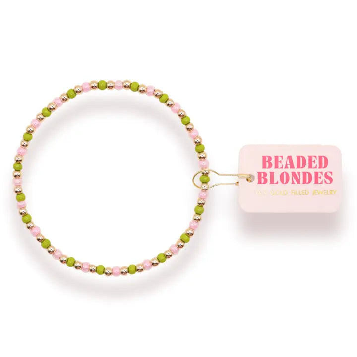 Lime Green and Light Pink Demi Bracelet