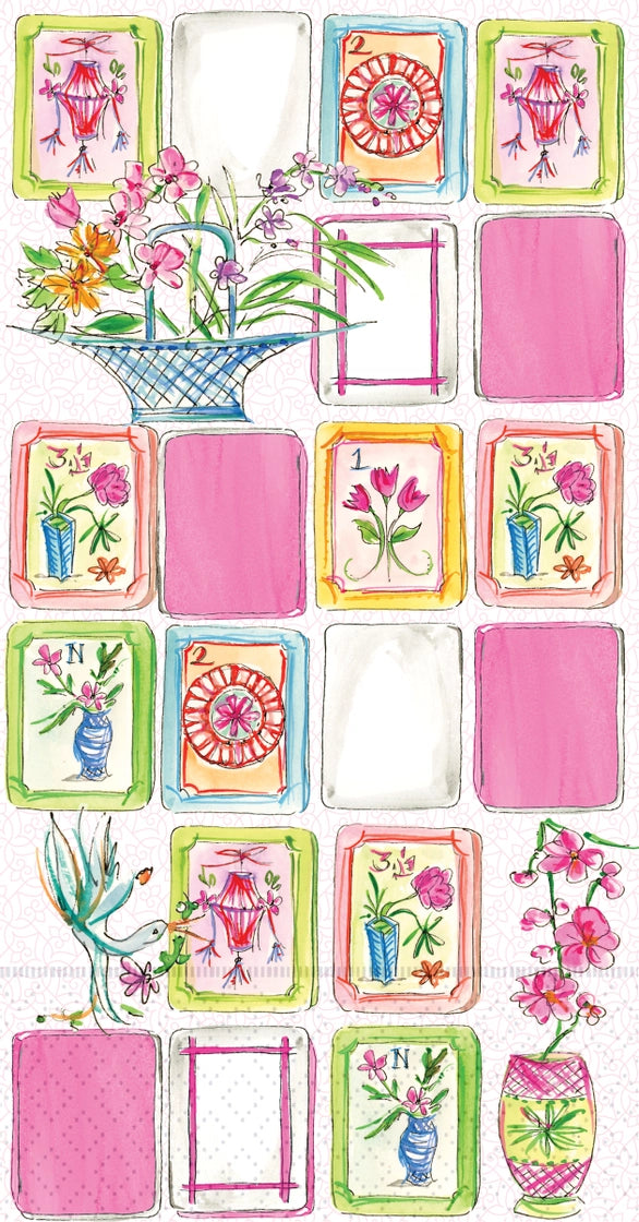 Mahjong Pink Paper Guest Towels
