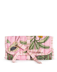Liana Quilted Jewelry Roll-Pink/Multi