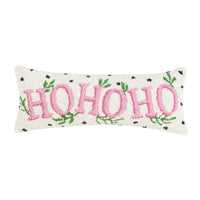 Spotted Holiday HO HO HO Throw Pillow