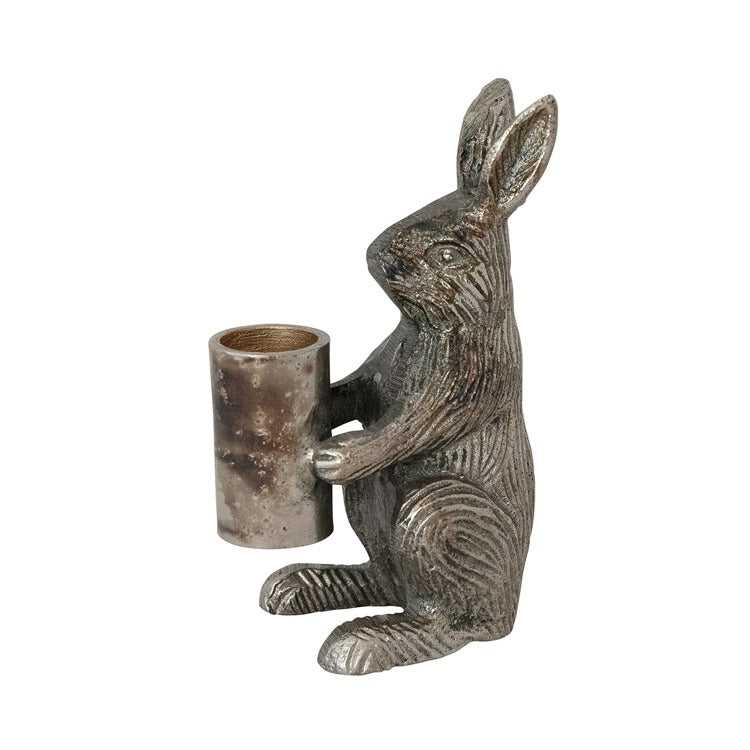 Cast Aluminum Rabbit Shaped Taper Holder
